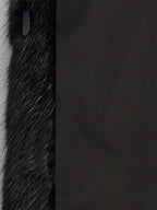 Eudora™ | Black hooded fur swing coat
