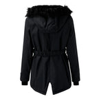 Insulated Faux-Fur Hooded Slim-Fit Parka Jacket