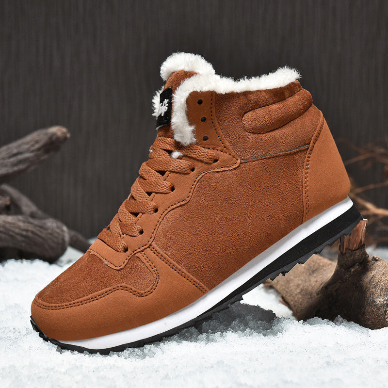 Ultra-Warm Anti-Slip Plush-Lined High-Top Sneakers