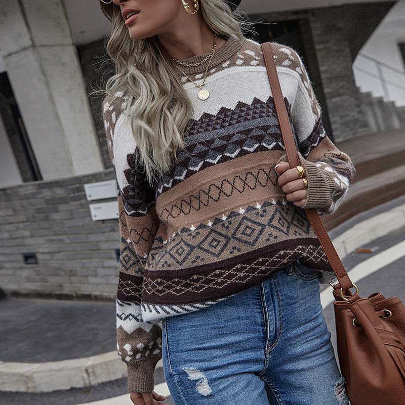 Emanuela™ | Elegant Vintage Geometric Sweater