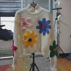 Faustine™ | Embroidered Floral Knit Pullover Sweater