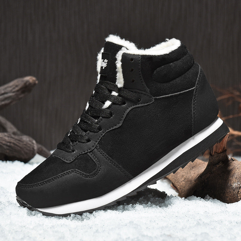 Ultra-Warm Anti-Slip Plush-Lined High-Top Sneakers