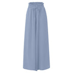 Casual High-Waist Drawstring Flowy Palazzo Pants