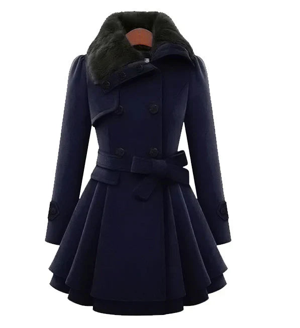 Lobelia™ | Chic coat with fur