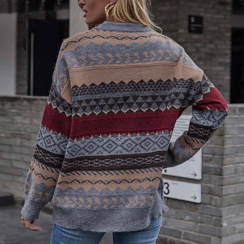 Emanuela™ | Elegant Vintage Geometric Sweater