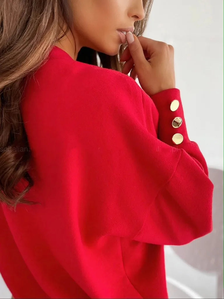 Chloe™ | Elegant V-Neck Sweater