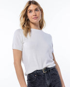 Short Sleeve Cashmere Crew