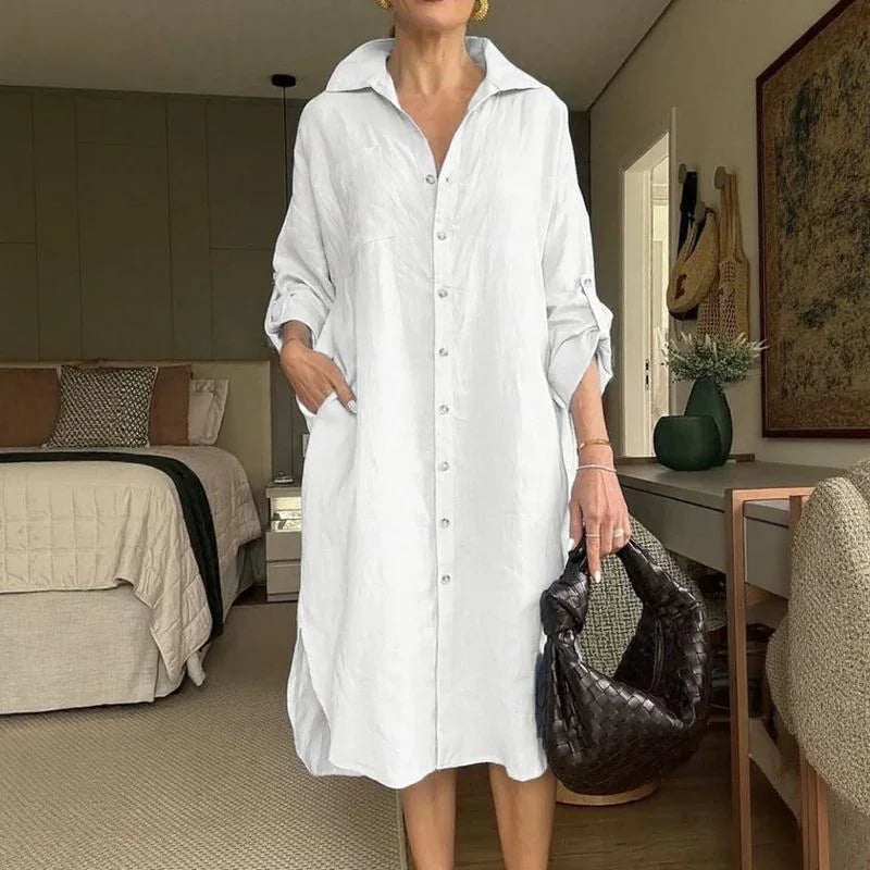 Sophisticated  Button-Down Shirt Dress