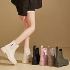 Amaranta™ | Waterproof Chelsea rubber lug-sole rain boots