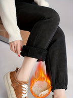 Catriona™ | Fleece-Lined Corduroy Relaxed Jogger Pants