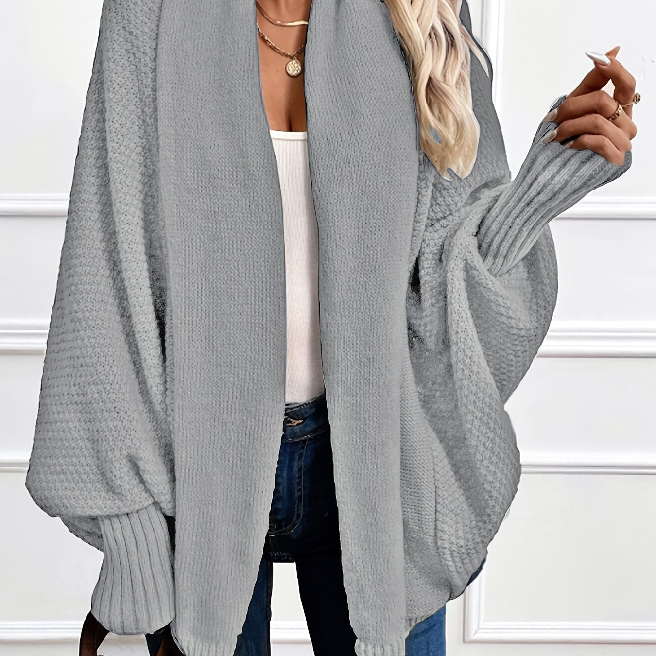 Anisa™ | Elegant Lantern Sleeve Cardigan