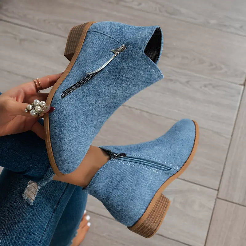 Elise™ | Elegant Comfort Ankle Boots in Diamond