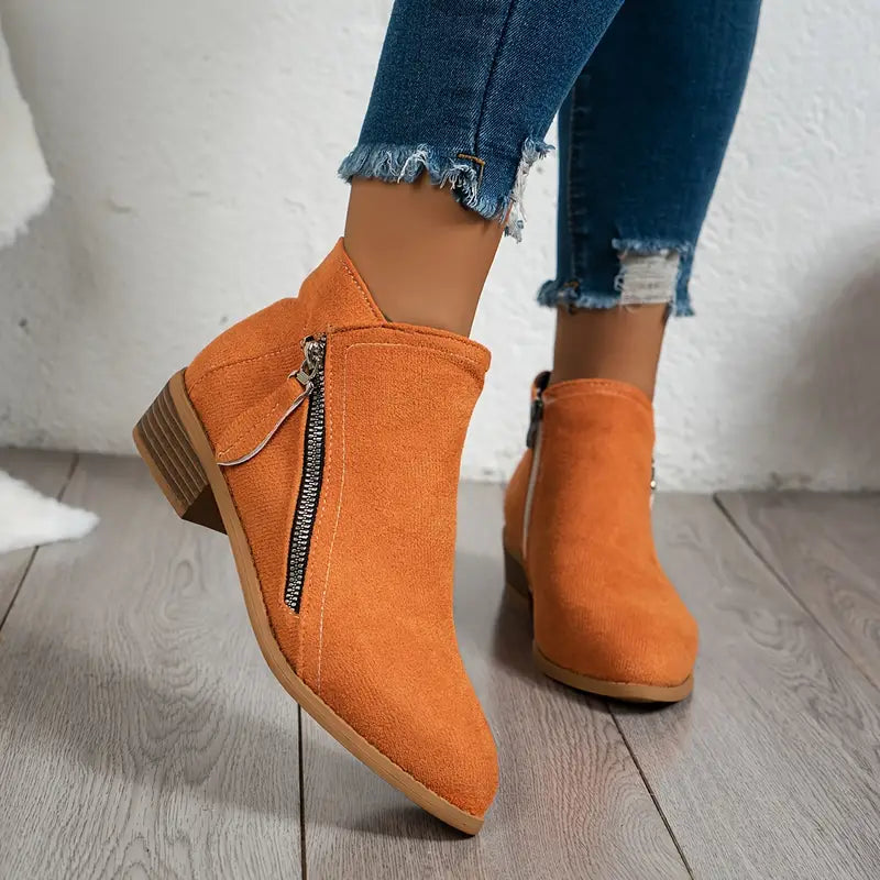 Elise™ | Elegant Comfort Ankle Boots in Diamond