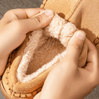 Corwin™ | Faux-fur lined suede clog slippers