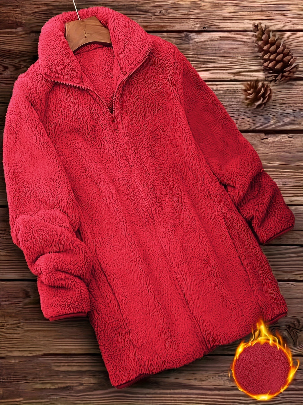 Yara™ | Elegant Zip-Up Fleece Coat