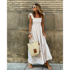 Classic Gingham Smocked Tiered Maxi Dress