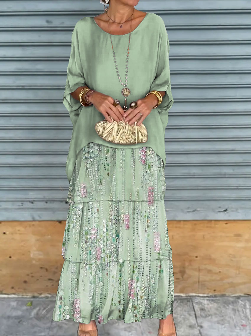 Overlay Tiered Maxi Dress