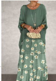 Overlay Tiered Maxi Dress