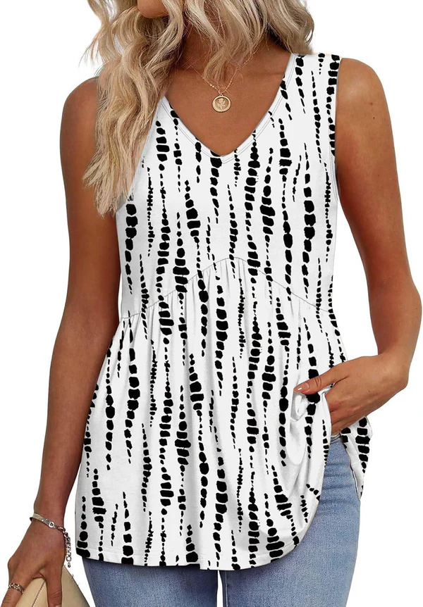 Casual V-Neck Floral Print Blouse