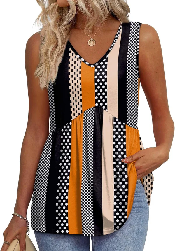 Casual V-Neck Floral Print Blouse