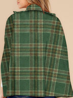 Clara™ | Plaid double-breasted cape coat