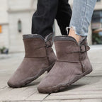 Elaine™ | Buckled suede ankle snow boots