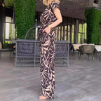Faye™ | Elegant Printed Set with Wide Pants