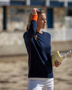 Cashmere Contrast Crew