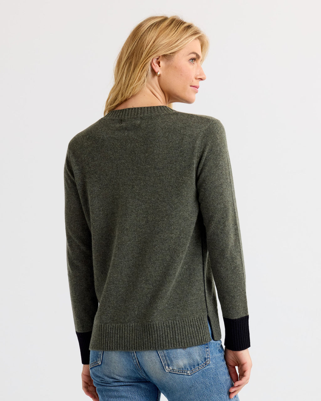 Cashmere Contrast Crew