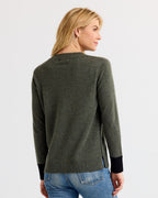 Cashmere Contrast Crew