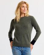 Cashmere Contrast Crew