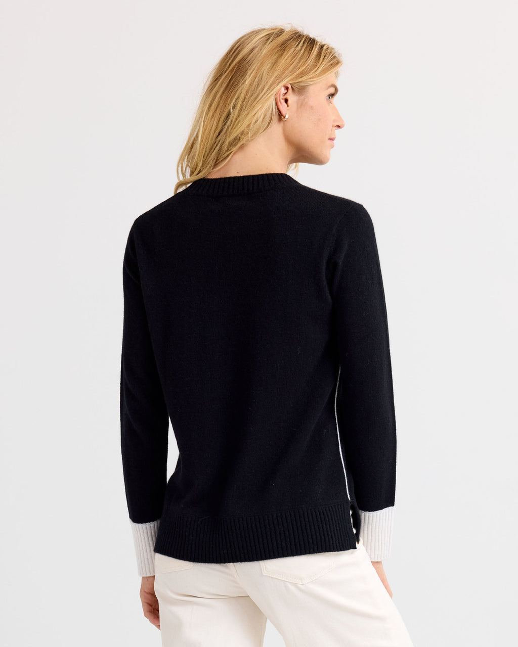 Cashmere Contrast Crew