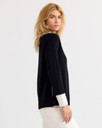Cashmere Contrast Crew
